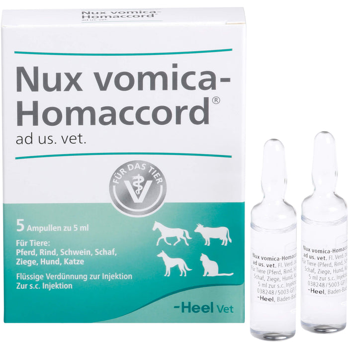 Nux vomica-Homaccord ad us. vet. für Tiere Ampullen, 5 pcs. Ampoules