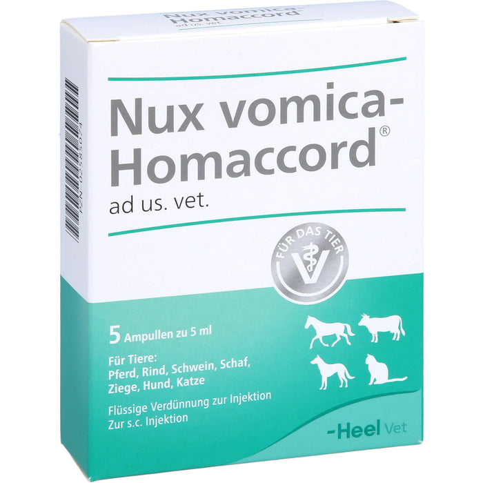 Nux vomica-Homaccord ad us. vet. für Tiere Ampullen, 5 pcs. Ampoules