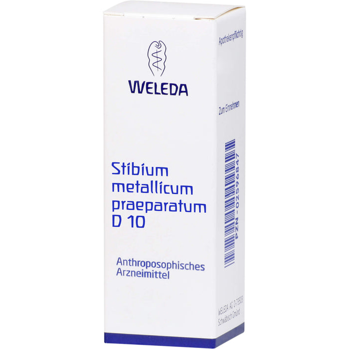 WELEDA Stibium metallicum praeparatum D10 Verreibung, 20 g Pulver