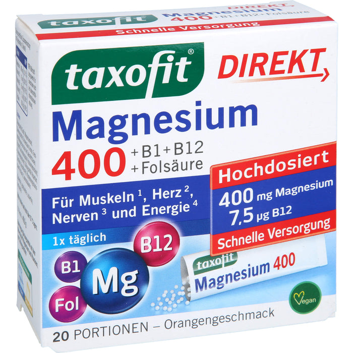 taxofit Magnesium 400 Direkt-Granulat, 20 pc Sachets