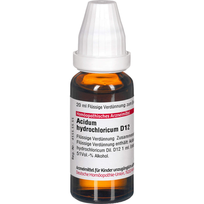 DHU Acidum hydrochloricum D12 Dilution, 20 ml Lösung