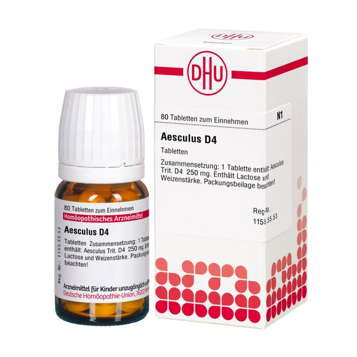 DHU Aesculus D4 Tabletten, 80 St. Tabletten