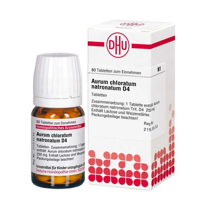 DHU Aurum chloratum natronatum D4 Tabletten, 80 St. Tabletten