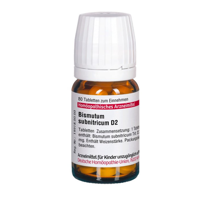 Bismutum subnitricum D2 DHU Tabletten, 80 St. Tabletten