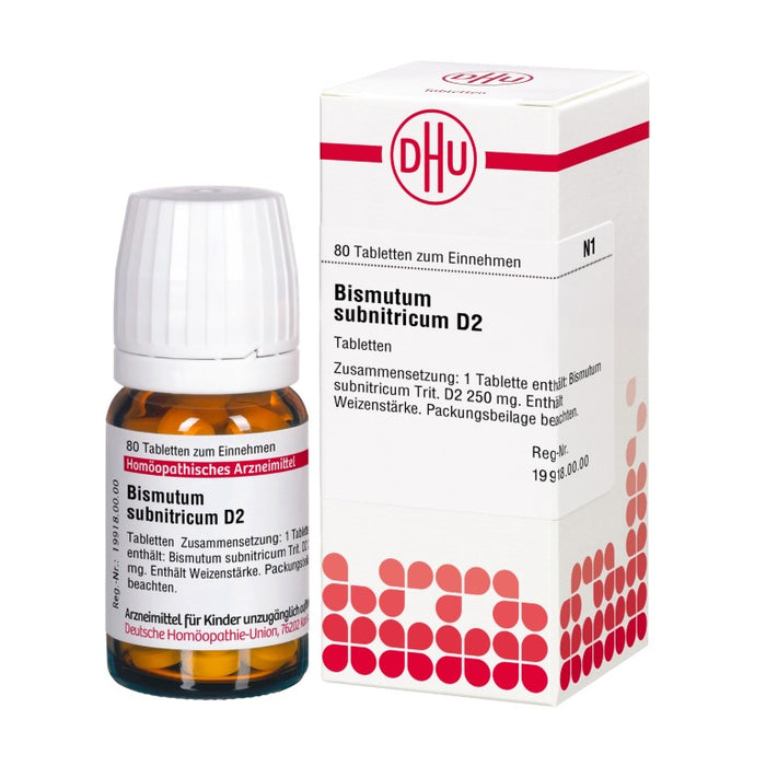 DHU Bismutum subnitricum D2 Tabletten, 80 pc Tablettes