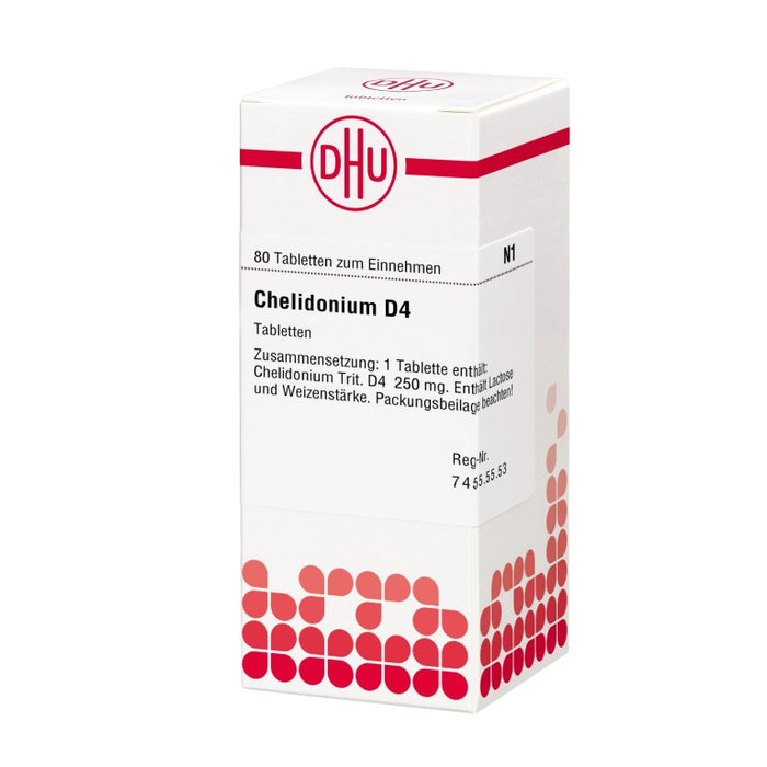 DHU Chelidonium D4 Tabletten, 80 pc Tablettes