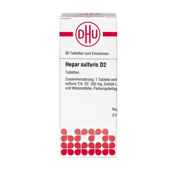 DHU Hepar sulfuris D2 Tabletten, 80 St. Tabletten