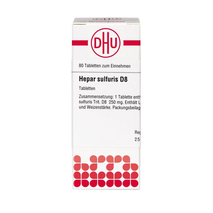 DHU Hepar sulfuris D8 Tabletten, 80 St. Tabletten