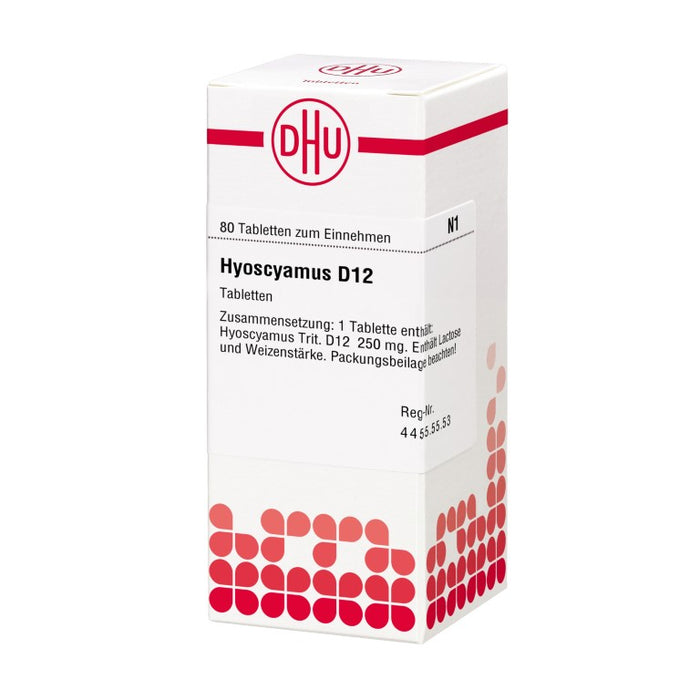 DHU Hyoscyamus D12 Tabletten, 80 St. Tabletten