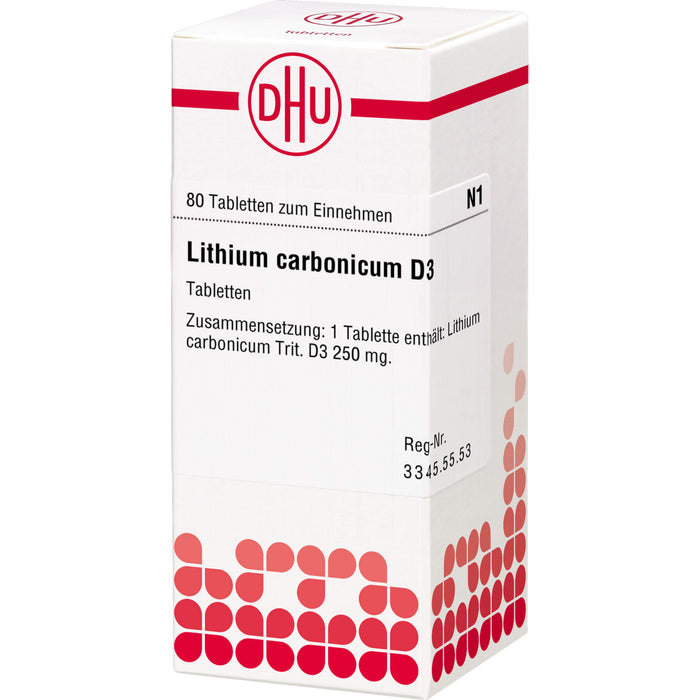 DHU Lithium carbonicum D3 Tabletten, 80 St. Tabletten