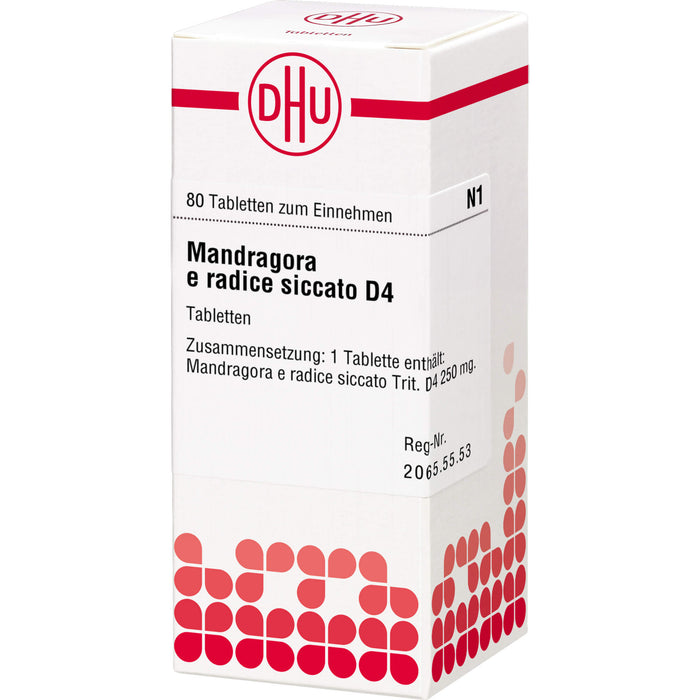 DHU Mandragora e radice siccato D4 Tabletten, 80 St. Tabletten