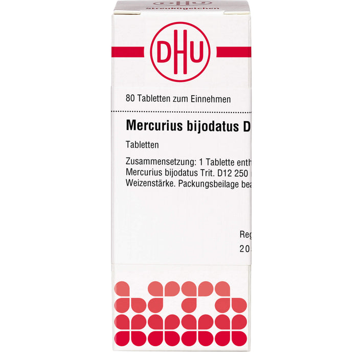 DHU Mercurius bijodatus D12 Tabletten, 80 pc Tablettes