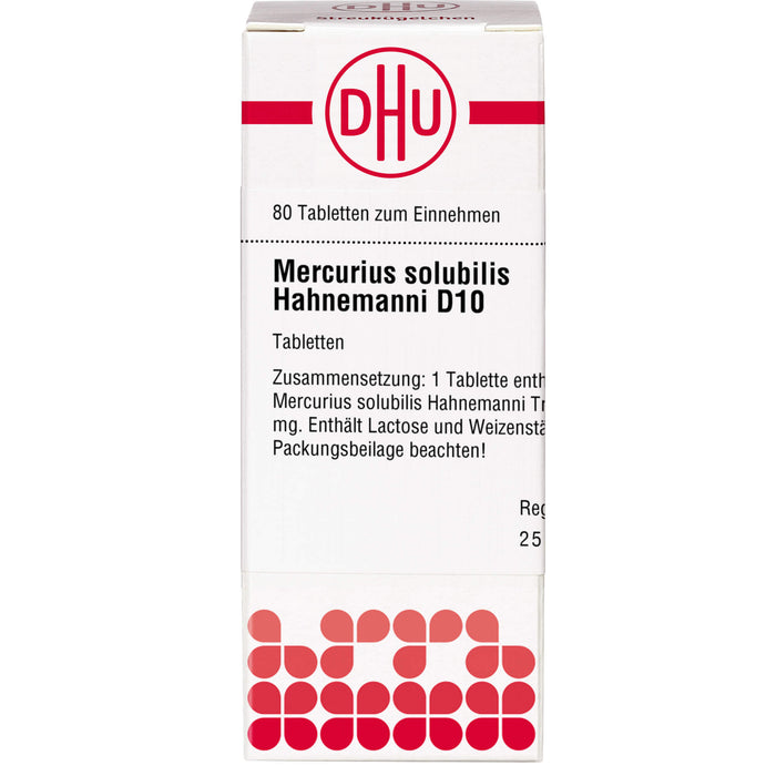 DHU Mercurius solubilis Hahnemanni D10 Tabletten, 80 pcs. Tablets