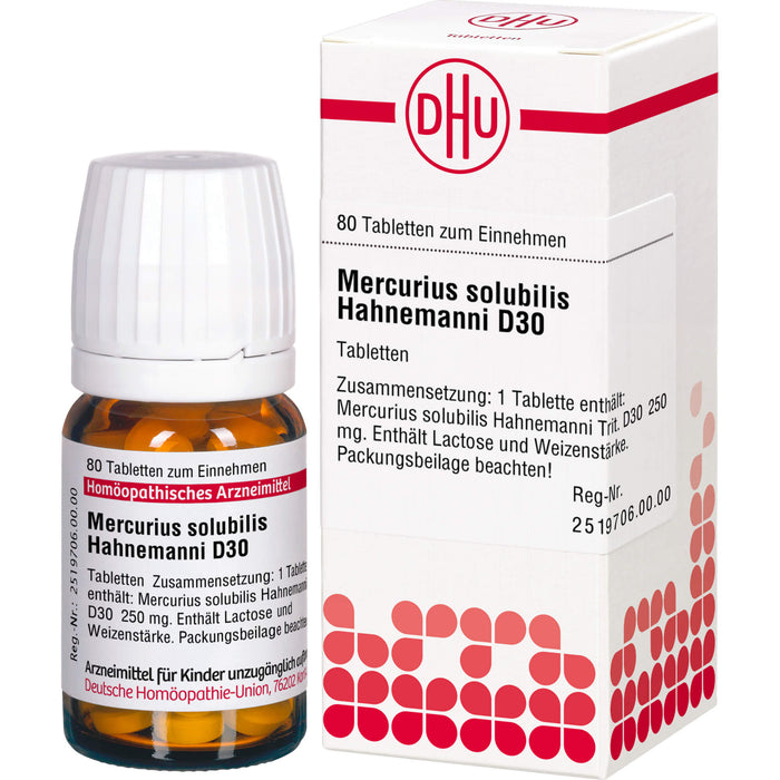 DHU Mercurius solubilis Hahnemanni D30 Tabletten, 80 pcs. Tablets