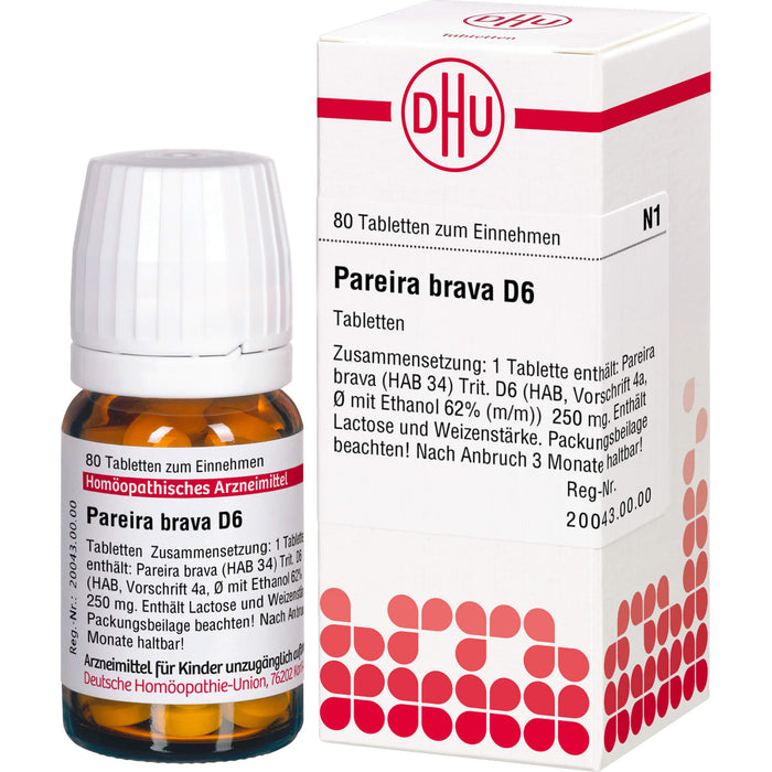 DHU Pareira brava D6 Tabletten, 80 pcs. Tablets