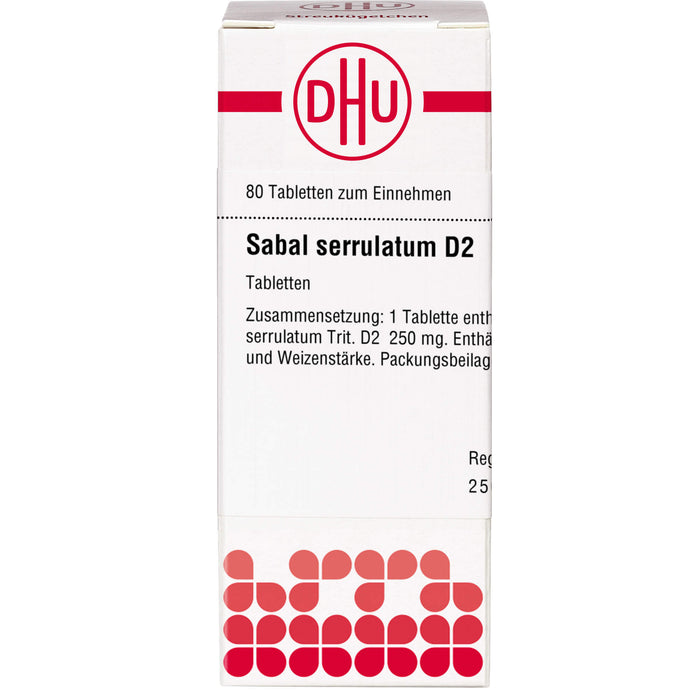 Sabal serrulatum D2 DHU Tabletten, 80 St. Tabletten