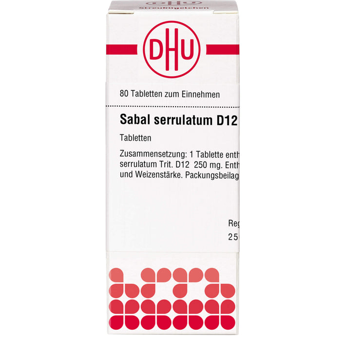 DHU Sabal serrulatum D12 Tabletten, 80 pc Tablettes