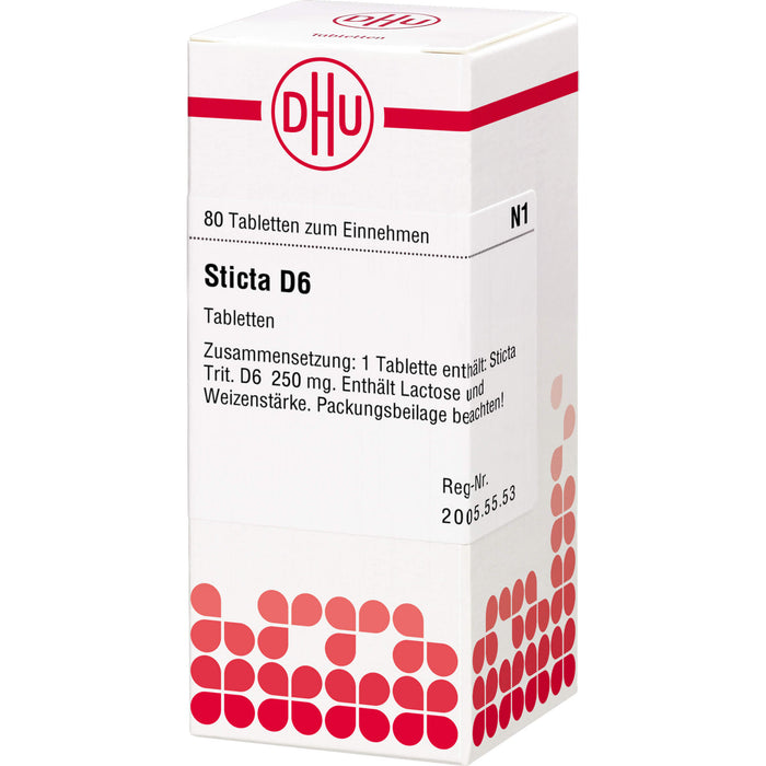 DHU Sticta D6 Tabletten, 80 pcs. Tablets