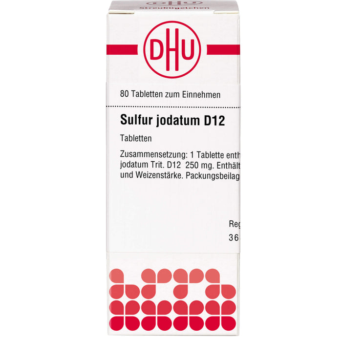 DHU Sulfur jodatum D12 Tabletten, 80 pc Tablettes