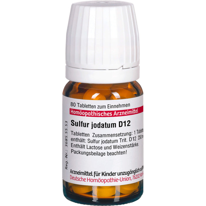 DHU Sulfur jodatum D12 Tabletten, 80 pc Tablettes