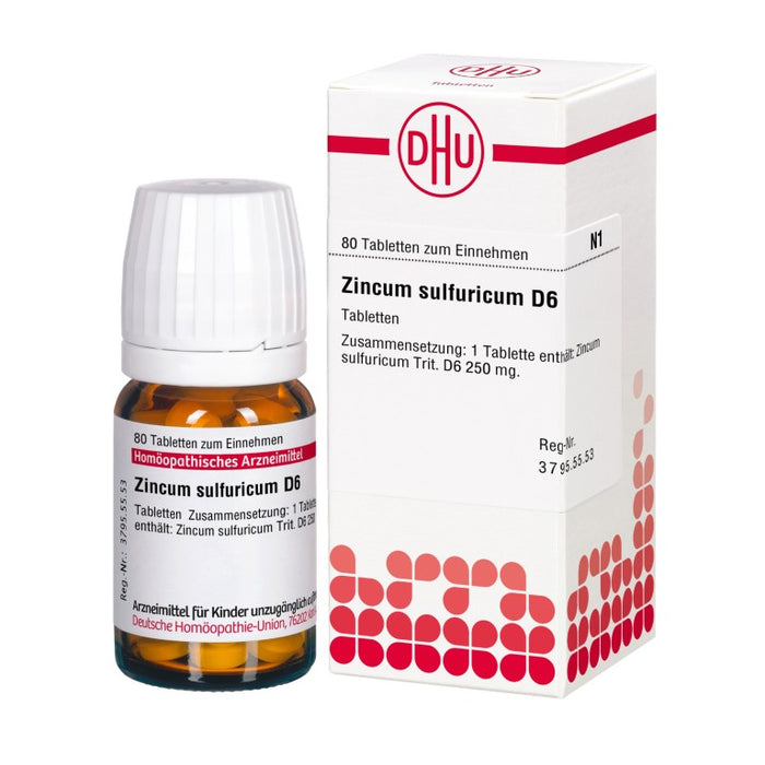 DHU Zincum sulfuricum D6 Tabletten, 80 St. Tabletten