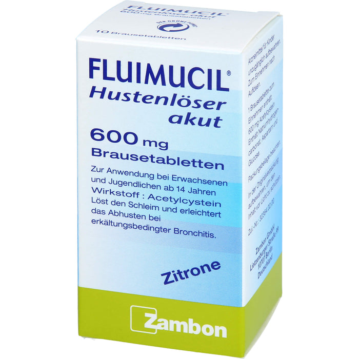 FLUIMUCIL Hustenlöser akut 600 mg Brausetabletten, 10 St. Tabletten