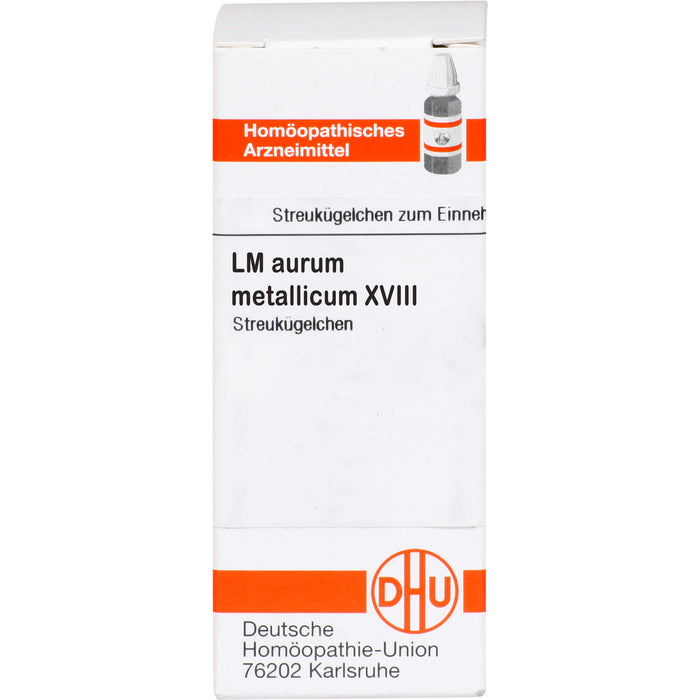 DHU Aurum metallicum LM XVIII Streukügelchen, 5 g Globuli