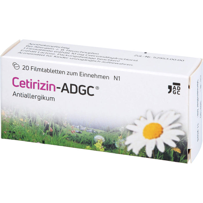 Cetirizin-ADGC Tabletten bei Allergien, 20 pcs. Tablets