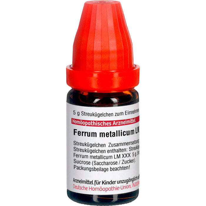 Ferrum metallicum LM XXX DHU Globuli, 5 g Globuli