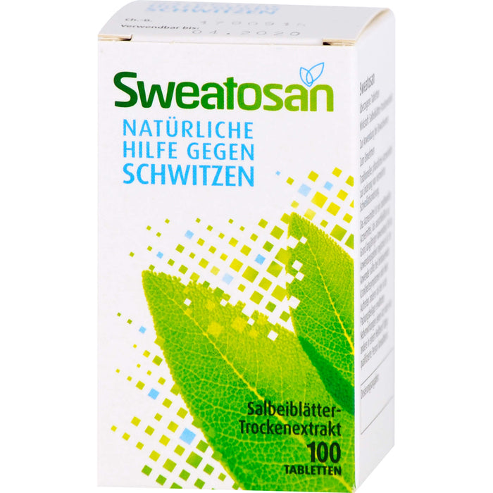 Sweatosan Tabletten natürliche Hilfe gegen Schwitzen, 100 St. Tabletten