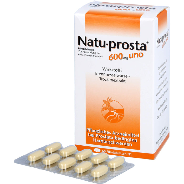 Natu-prosta 600 mg uno Filmtabletten bei Prostataerkrankungen, 60 pc Tablettes