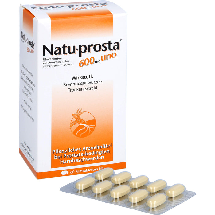 Natu-prosta 600 mg uno Filmtabletten bei Prostataerkrankungen, 60 pc Tablettes