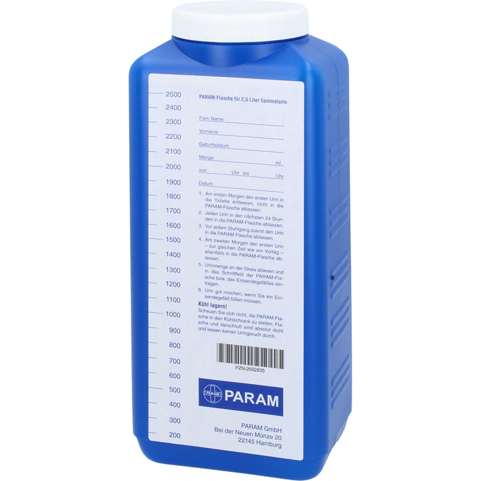 PARAM-Flasche für 2,5 Liter Sammelurin, 1 pc Bouteilles