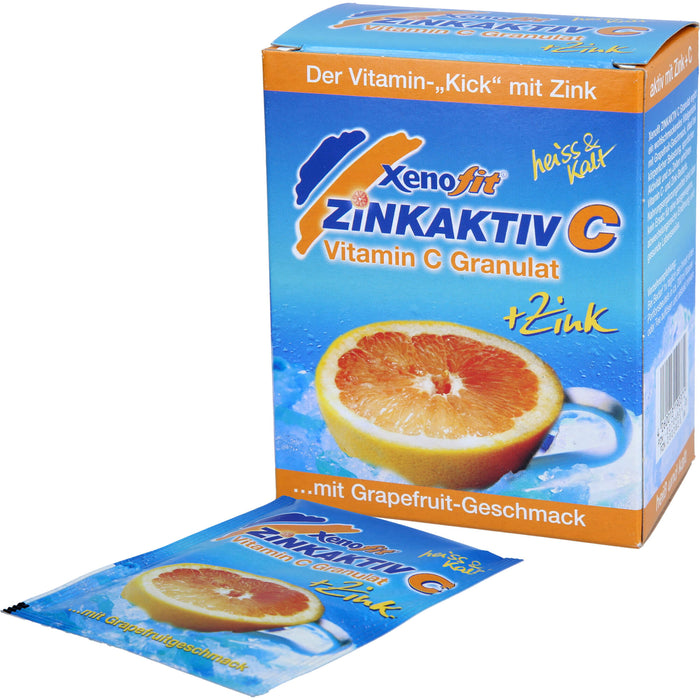 Xenofit Zinkaktiv C Vitamin C Granulat + Zink mit Grapefruit-Geschmack, 10 pc Sachets