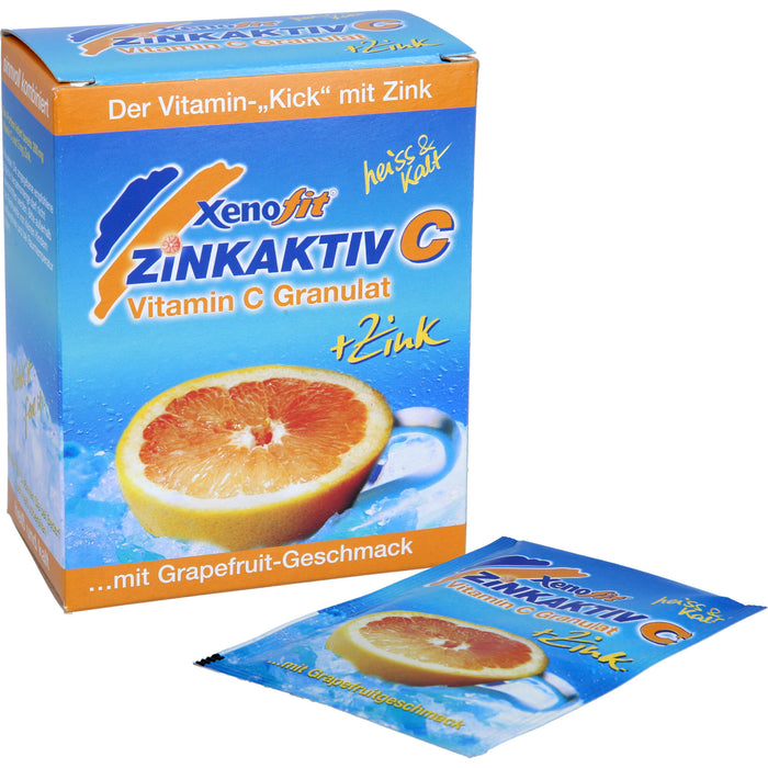 Xenofit Zinkaktiv C Vitamin C Granulat + Zink mit Grapefruit-Geschmack, 10 pc Sachets