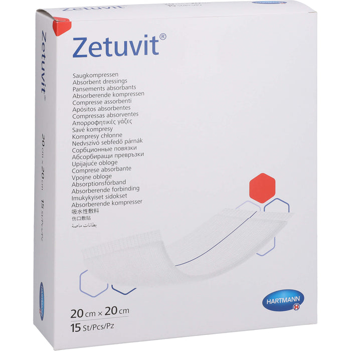 Zetuvit Saugkompresse steril 20 x 20 cm, 15 pc Compresses