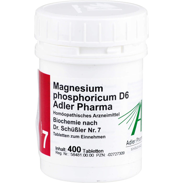 Adler Pharma Biochemie nach Dr. Schüßler Nr. 7 Magnesium phosphoricum D6 Tabletten, 400 pcs. Tablets