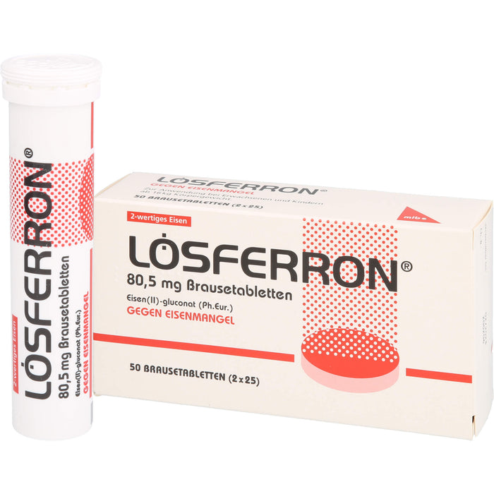 LOSFERRON Brausetabletten gegen Eisenmangel, 50 pcs. Effervescent tablets