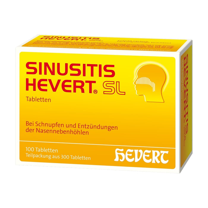 Sinusitis Hevert SL bei Schnupfen und Entzündungen der Nasennebenhöhlen, 300 St. Tabletten