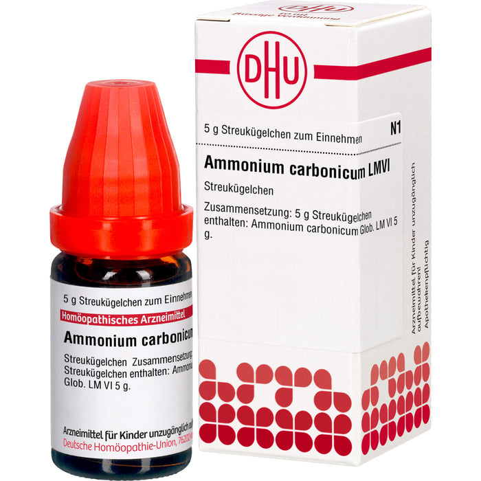 Ammonium carbonicum LM VI DHU Globuli, 5 g Globuli