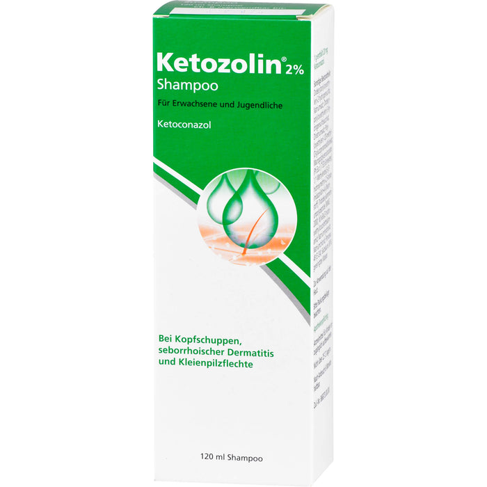 Ketozolin 2% Shampoo bei seborrhoischer Dermatitis, 120 ml Shampoing