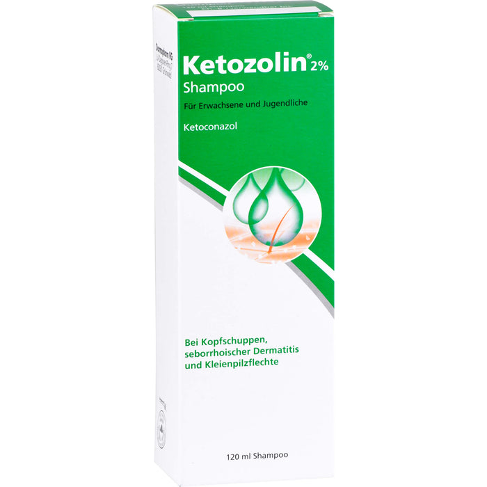 Ketozolin 2% Shampoo bei seborrhoischer Dermatitis, 120 ml Shampoing