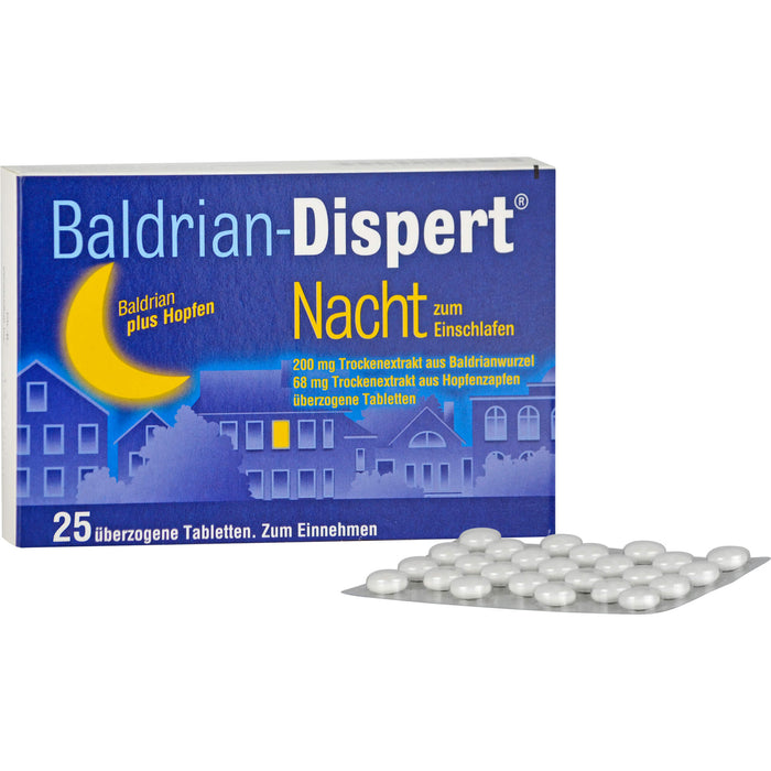 Baldrian-Dispert Nacht überzogene Tabletten, 25 pc Tablettes