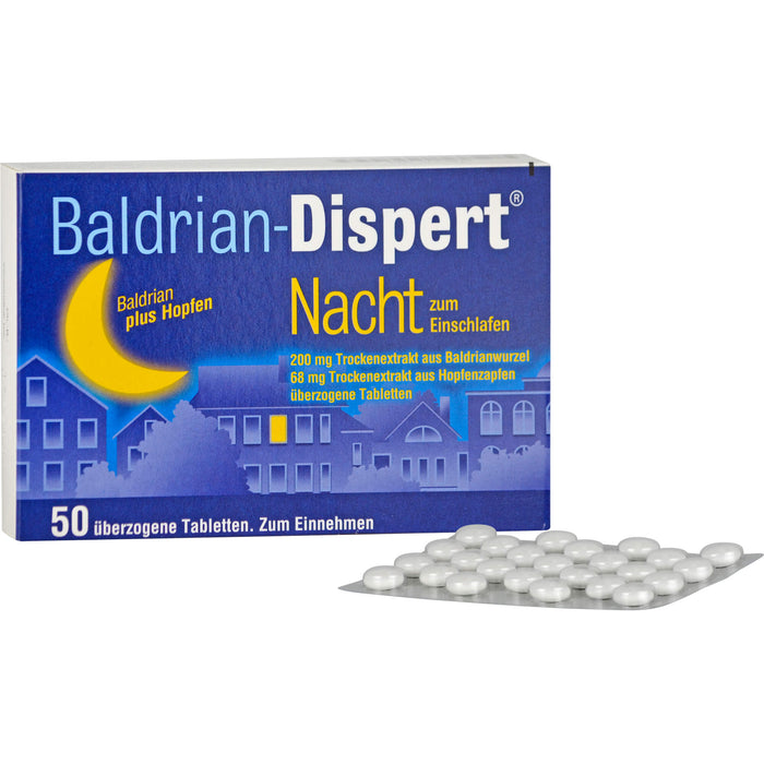 Baldrian-Dispert Nacht zum Einschlafen, 50 pcs. Tablets