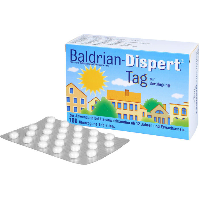 Baldrian-Dispert Tag überzogene Tabletten zur Beruhigung, 100 pcs. Tablets