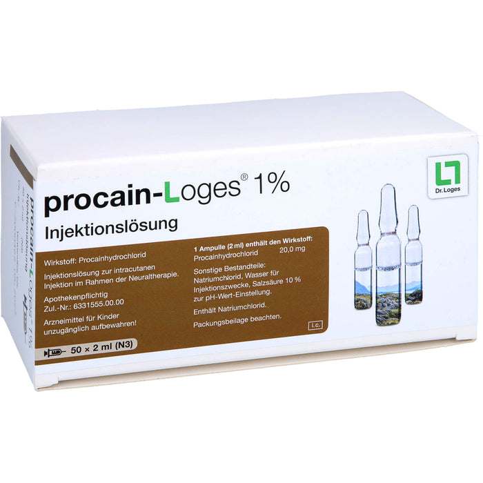 Procain-Loges 1 % Injektionslösung Ampullen, 50 pcs. Ampoules