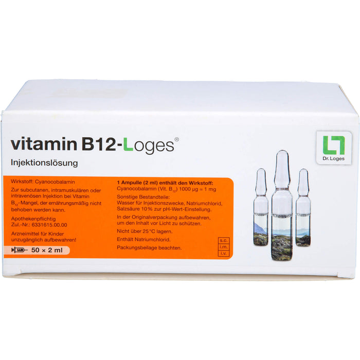 vitamin B12-Loges Injektionslösung bei Vitamin B12-Mangel, 50 St. Ampullen