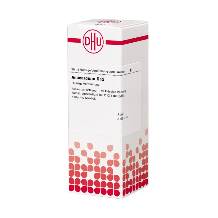 DHU Anacardium D12 Dilution, 20 ml Lösung