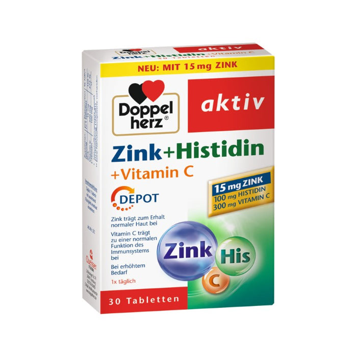 Doppelherz Zink + Histidin Depot, 30 St TAB