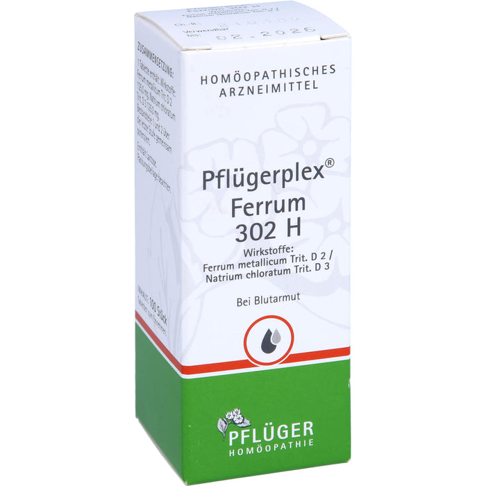 Pflügerplex Ferrum 302 H Tabletten bei Blutarmut, 100 pc Tablettes